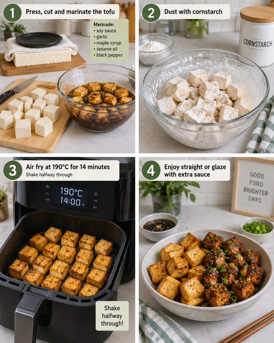 knuspriger Tofu airfryer