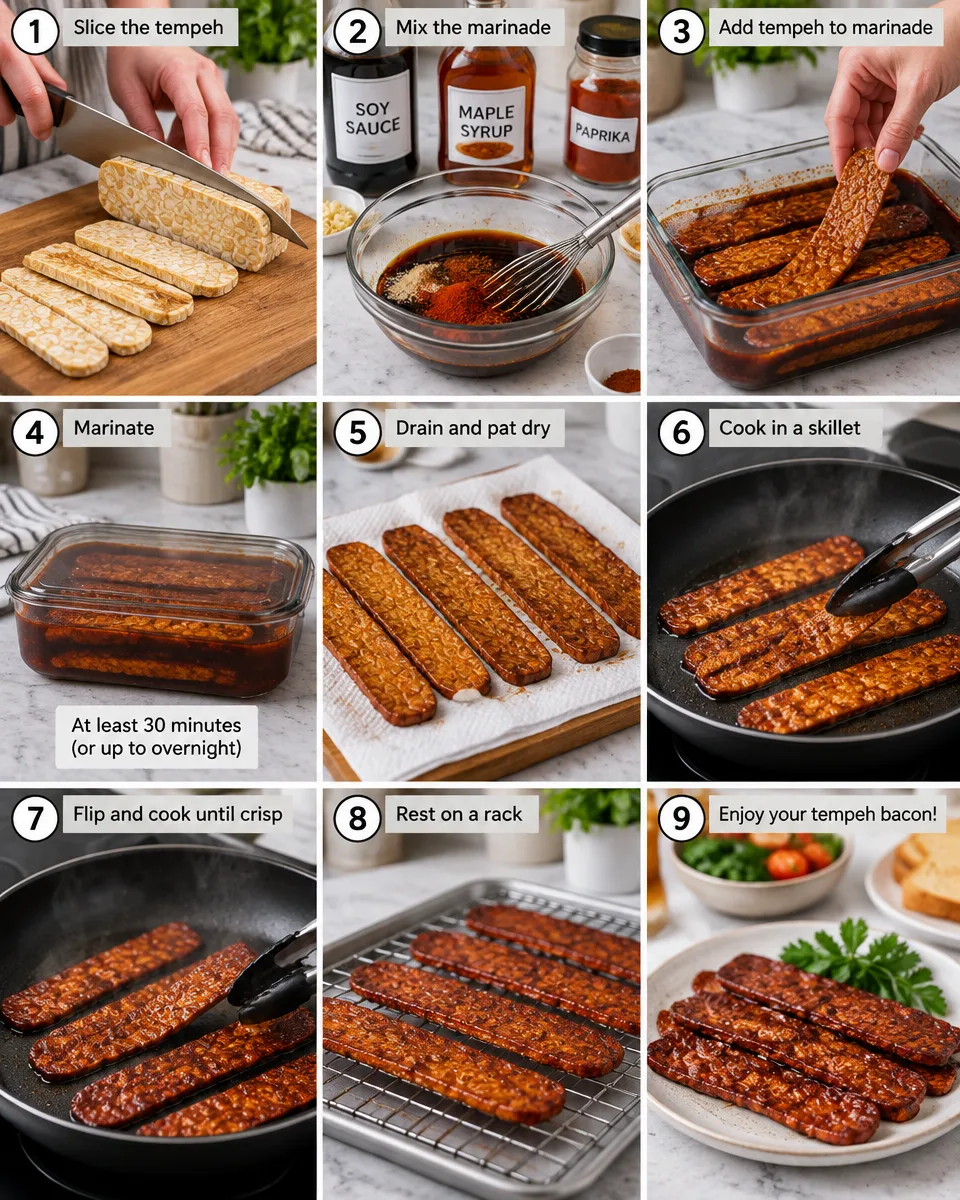Tempeh Bacon – Rauchig, knackig und ganz einfach zubereitet
