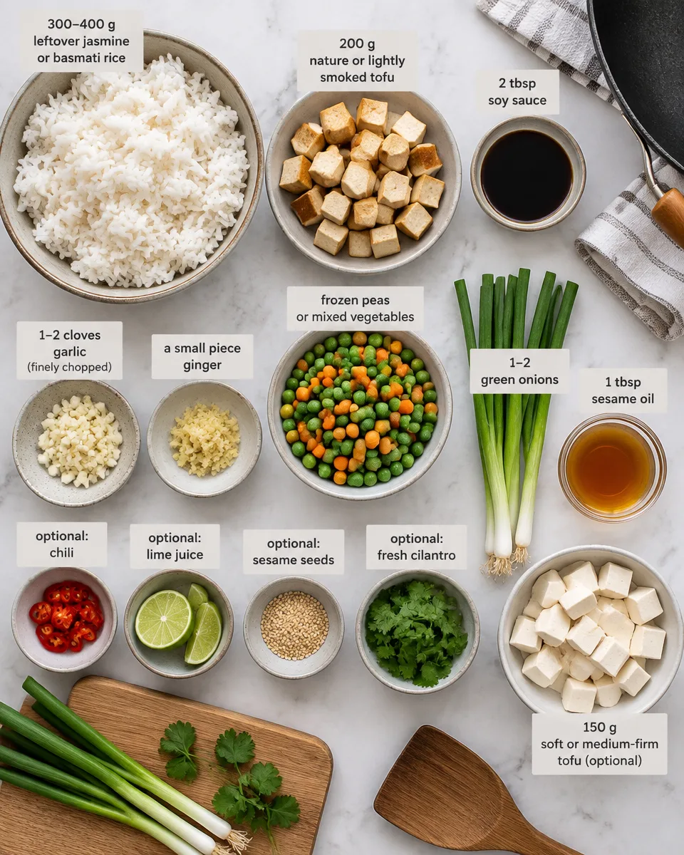 Leckere gebratener Reis mit Tofu – schnell und einfach zubereitet!