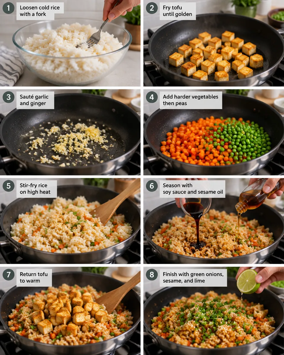 Gebratener Reis mit Tofu