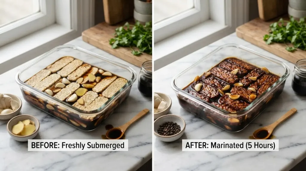 Tempeh marinieren und braten