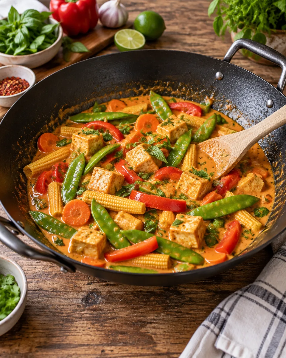 Rotes Thai-Curry mit Tofu: Cremig, proteinreich und in 25 Minuten fertig